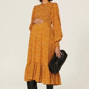 HATCHYellow Lana Maternity Midi  Dress Size 0